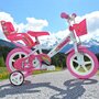 Bicicleta cu pedale, Dino Bikes, Unicorn, Cu roti ajutatoare, Cu cosulet frontal, Cu cosulet pentru papusi, 12 inch, Pana la 40 kg, 3 ani+, Multicolor - 3