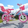 Bicicleta cu pedale, Dino Bikes, Unicorn, Cu roti ajutatoare, Cu cosulet frontal, Cu cosulet pentru papusi, 12 inch, Pana la 40 kg, 3 ani+, Multicolor - 4