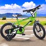 Bicicleta copii, Dino Bikes, R88, Cu roti ajutatoare, 14 inch, Cadru din otel, Pana la 115 cm, Green - 4