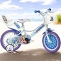 Bicicleta cu pedale, Dino Bikes, Craiasa Zapezii, Cu roti ajutatoare, Cu cosulet frontal, Cu scaunel pentru papusa, 14 inch, Pana la 50 kg, 4 ani+, Multicolor - 2