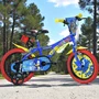 Bicicleta copii, Dino Bikes, Sonic, Roti ajutatoare, Suport cu sticla de apa, 16 inch, Cadru din otel, Pana la 125 cm, Blue/Red - 5