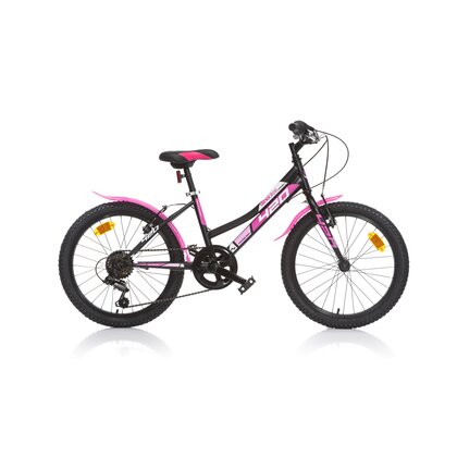 Bicicleta cu pedale, Dino Bikes, Mountain Bike, Cu 6 viteze, 20 inch, Pana la 145 cm, 7 ani+, Negru