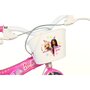 Bicicleta copii, Dino Bikes, Barbie, Roti ajutatoare, Cosulet frontal, Scaunel pentru papusi, 16 inch, Cadru din otel, Pana la 125 cm, Pink - 6