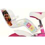 Bicicleta copii, Dino Bikes, Barbie, Roti ajutatoare, Cosulet frontal, Scaunel pentru papusi, 16 inch, Cadru din otel, Pana la 125 cm, Pink - 7