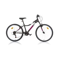 Bicicleta, Dino Bikes, Mountain Bike, Ring Black, Cu 6 viteze si suspensie, 26 inch, Pana la 160 cm