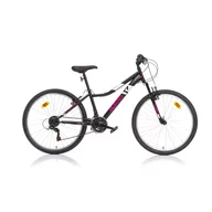 Bicicleta, Dino Bikes, Mountain Bike, Ring Black, Cu 6 viteze si suspensie, 26 inch, Pana la 160 cm