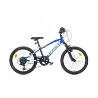 Bicicleta copii, Dino Bikes, Mountain Bike, Sport albastru, Cu 6 viteze si suspensie, 20 inch, Pana la 130 cm