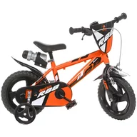 Bicicleta copii, Dino Bikes, R88, Cu roti ajutatoare, 12 inch, Cadru din otel, Pana la 110 cm, Orange