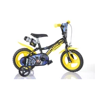 Bicicleta cu pedale, Dino Bikes, Batman, Cu roti ajutatoare, 12 inch, Pana la 40 kg, 3 ani+, Resigilat