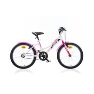 Bicicleta cu pedale, Dino Bikes, Mountain Bike, 20 inch, Pana la 130 cm, White/pink