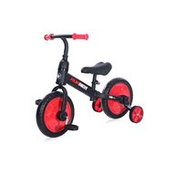 Lorelli - Bicicleta de echilibru 2in1, RUNNER cu pedale si roti auxiliare, Red