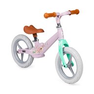 Bicicleta de echilibru, MoMi, ULTI Pink, Fara pedale, Albastru, Reglabila, Cadru usor din magneziu, Roti cauciucate, Absorbtie a socurilor, Sarcina maxima 30 kg