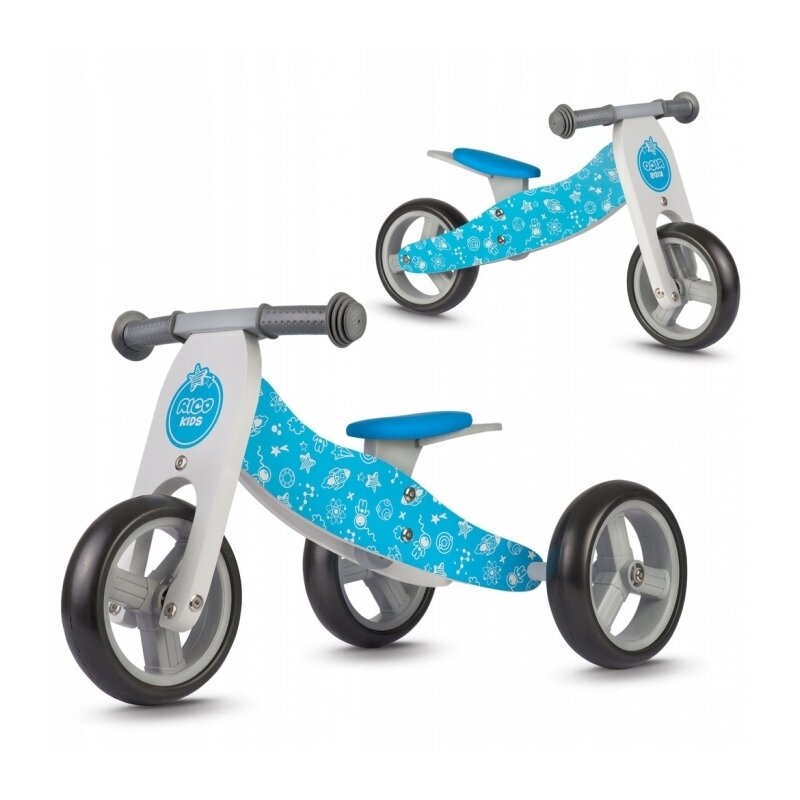 Ricokids - bicicleta fara pedale rc-616 , 2 in 1, albastru