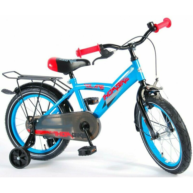Eandl cycles - bicicleta cu pedale thombike, 16 , cu roti ajutatoare, albastru