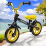 Bicicleta fara pedale, Baby Mix, Traveller, Cu manere antiderapante, Reglabila pe inaltime, Cu roti de 12 inci, Pana la 20 kg, 2-4 ani, Black/Yellow - 4