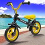 Bicicleta fara pedale, Baby Mix, Traveller, Cu manere antiderapante, Reglabila pe inaltime, Cu roti de 12 inci, Pana la 20 kg, 2-4 ani, Black/Yellow - 3