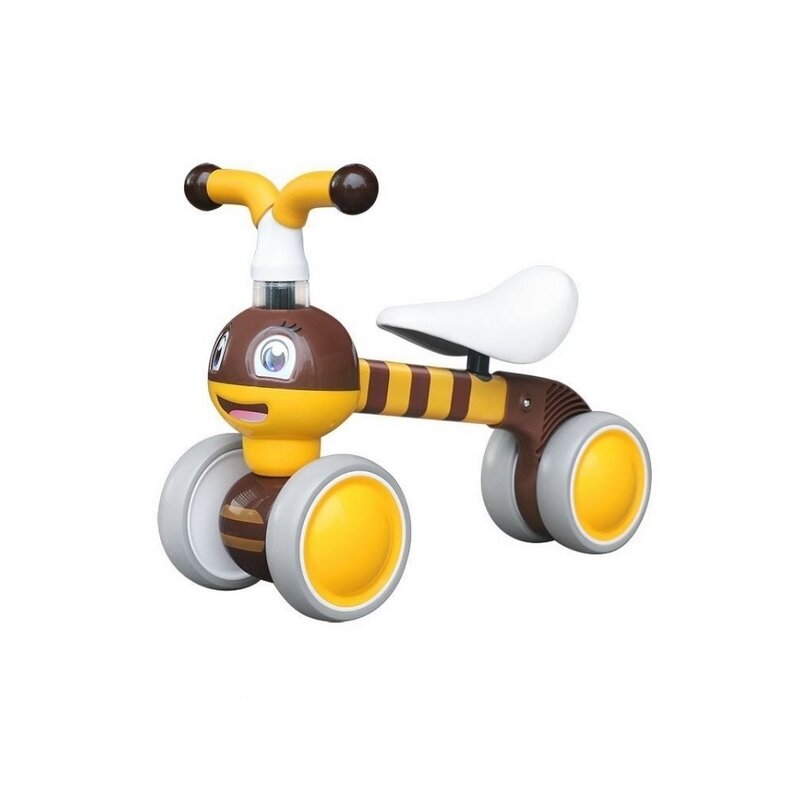 Ecotoys - bicicleta fara pedale lc-v1308 albinuta, galben
