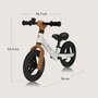 Bicicleta fara pedale, Lionelo, Toni, Cu ghidon si sa reglabile, Ultra usoara, 2.8 Kg, 18 luni+, Sustine 30 kg, Conform cu standardul EN71-1/2/3, Certificata TUV SUD, Bej - 19
