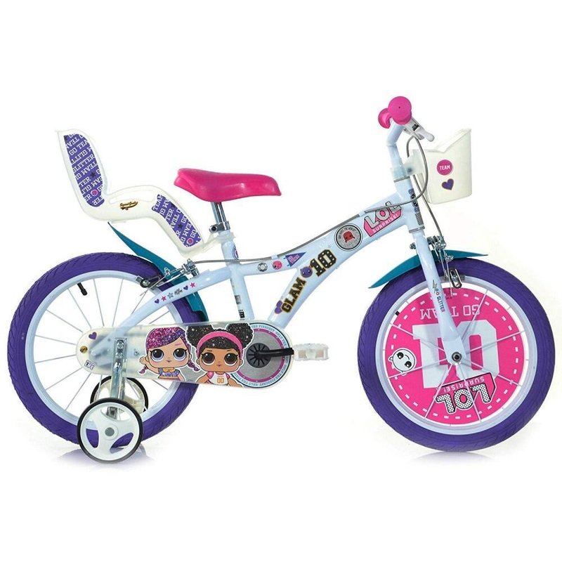 Dino bikes - bicicleta cu pedale , lol surprise, 16 , multicolor