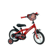 Bicicleta pentru copii, 12 inch, Cu roti ajutatoare, Sistem de franare frontal, Huffy, Cars, Rosu
