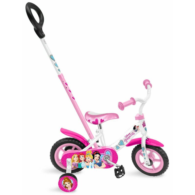 Stamp - bicicleta disney princess 10 inch cu bara de impins