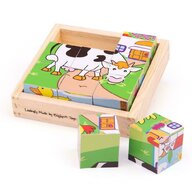 BigJigs - Puzzle cubic animale domestice