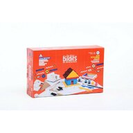 Bildits - Beginner, Set educativ de construcție de case din cărămizi și ciment pentru copii, 80+ piese