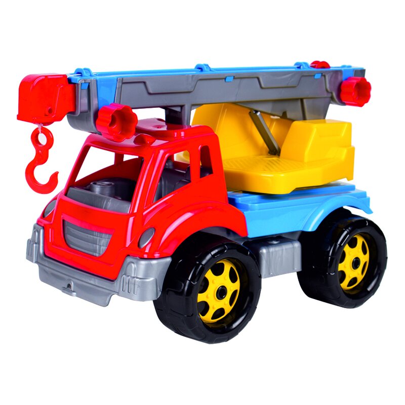 Bino - camion pentru copii, cu macara, 36 x 21 x 23 cm, multicolor