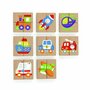 Viga - Puzzle din lemn Blocuri cu imagini mijloace de transport , Puzzle Copii , Magnetice, piese 32 - 3