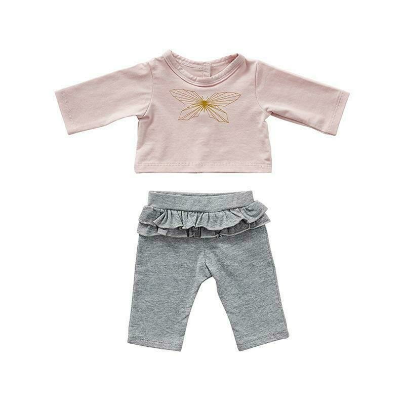 byAstrup - Bluza si pantaloni papusa 30-35 cm din bumbac 100% +2 ani