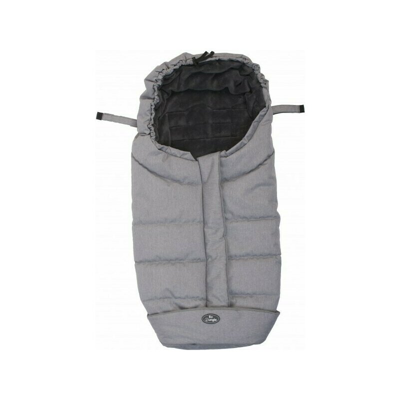Bo jungle - sac de dormit pentru carucior cu interior fleece, gri