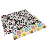 Covoras de joaca, Bocioland, Happy Day, Pliabil, Protectie impotriva loviturilor, Dimensiune mare, 200 x 150 cm, Cu Imprimeu pe ambele parti, Potrivit pentru utlizare atat in interior, cat si in exterior