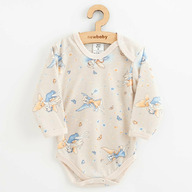 Body cu maneca lunga, Cu capse, Marime 62, Din bumbac 100%, New Baby, Fairy