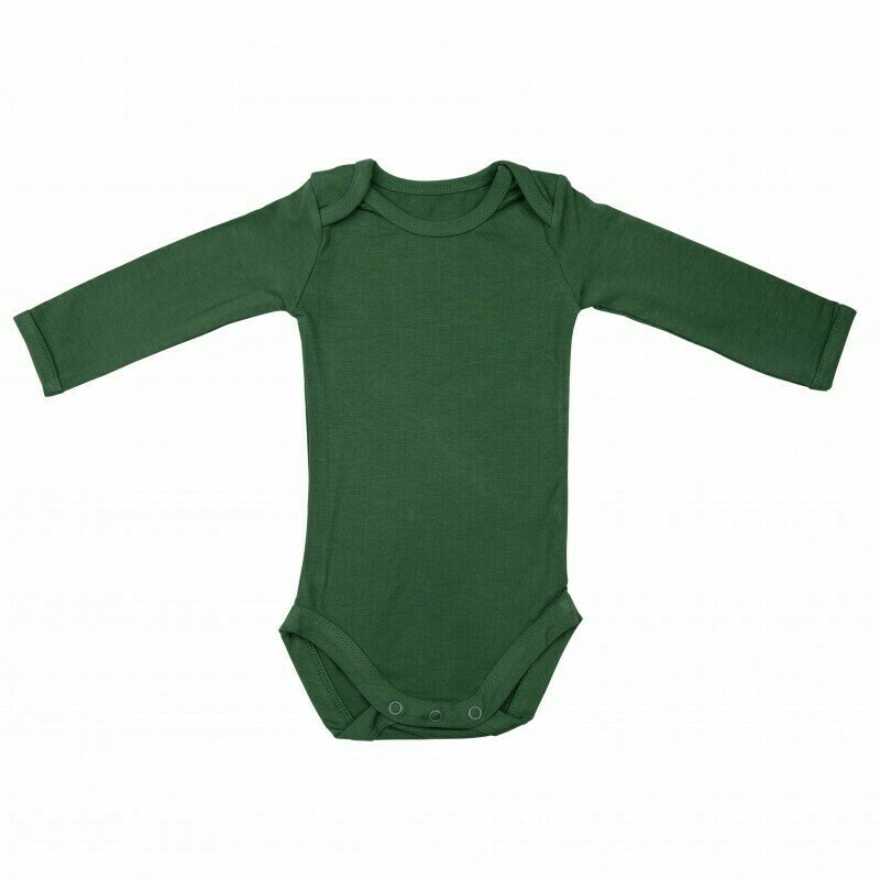 Timboo - body cu maneca lunga , aspen, 74-80 cm, din bambus, verde