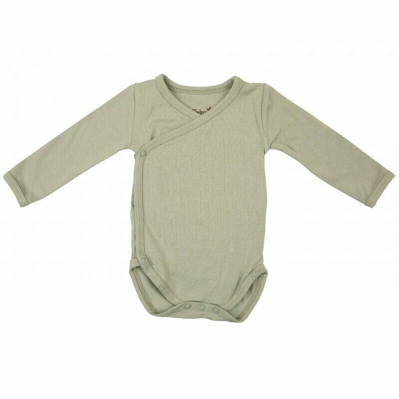 Timboo - body cu maneca lunga , whisper, 50-56 cm, din bambus, verde