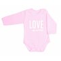 Body cu maneca lunga, Love my mommy, Material certificat Oeko Tex Standard 100, Din bumbac, Marime 68, Pink - 1