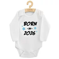 Body cu maneca lunga, New Baby, Marime 56, Din bumbac 100%, Born in 2026, Blue