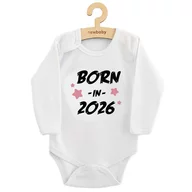 Body cu maneca lunga, New Baby, Marime 62, Din bumbac 100%, Born in 2026, Pink