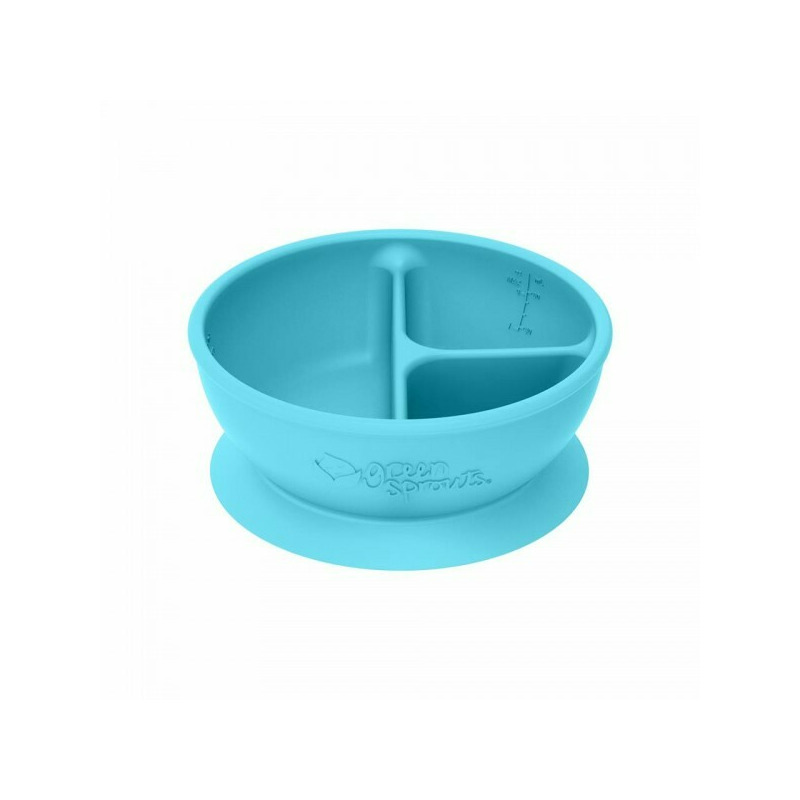 Bol de invatare - learning bowl - green sprouts - green - aqua