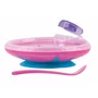 Bol, Nuby, Cu ventuza, rezervor si lingura, Pentru a mentine alimentele calde, Sigur pentru masina de spalat vase si microunde, 400 ml, 3 luni+, Pink - 1