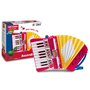 Acordeon, Bontempi, Cu 17 clape si 6 butoane de bas, Curea de umar inclusa, 21x12x21 cm, 36 luni+, Red - 1