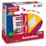 Acordeon, Bontempi, Cu 17 clape si 6 butoane de bas, Curea de umar inclusa, 21x12x21 cm, 36 luni+, Red - 3