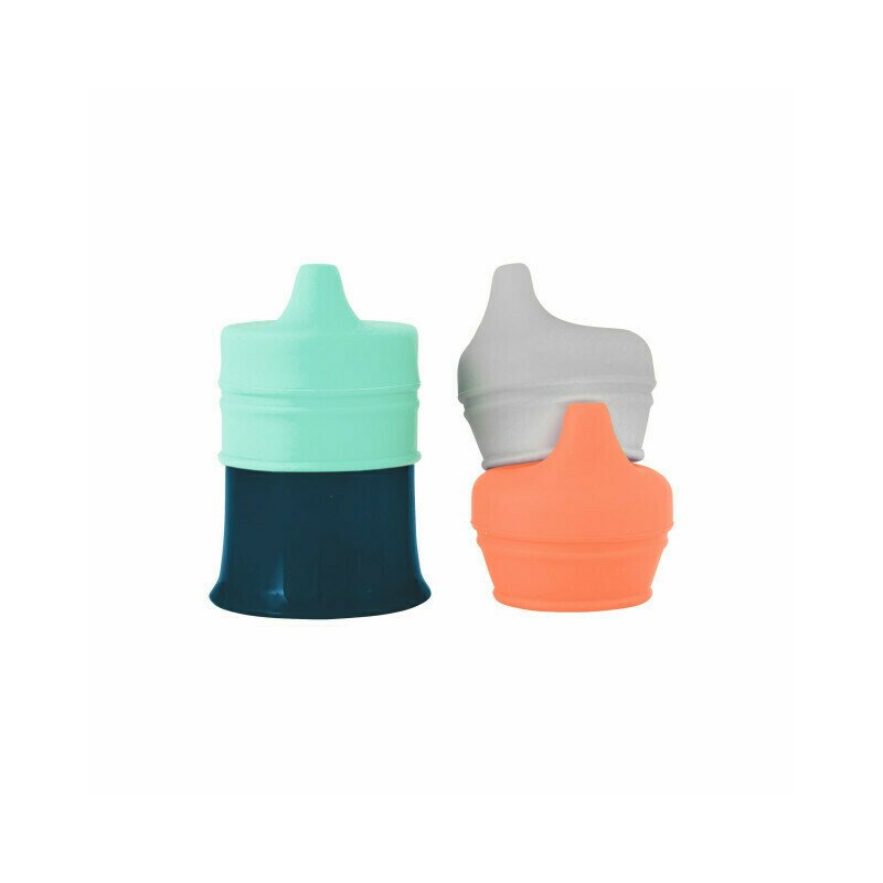 Boon - boon, pahar bebeluș, 3 capace silicon cu cioc snug spout, nu contine ftalati