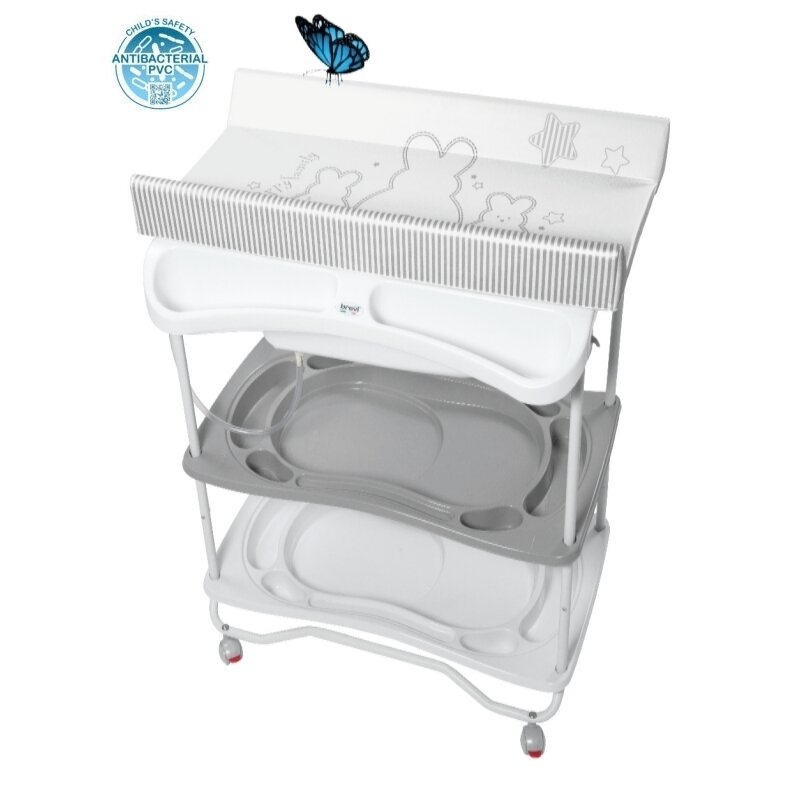 Brevi - masa de infasat atlantis antibacteriana, 82x54 cm, gri