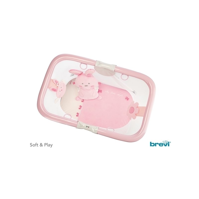 Brevi - tarc de joaca soft & play 168, roz