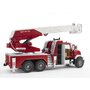 BRUDER - Masina de pompieri Camion Mack Granite , Cu scara, Cu sirena, Cu pompa de apa - 6