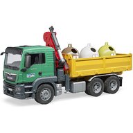 BRUDER - Camion MAN TGS , Cu 3 containere de reciclat sticla