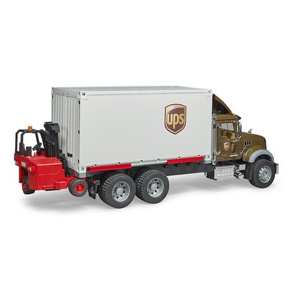 BRUDER - Camion UPS Mack Granite , Cu stivuitor