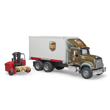 BRUDER - Camion UPS Mack Granite , Cu stivuitor