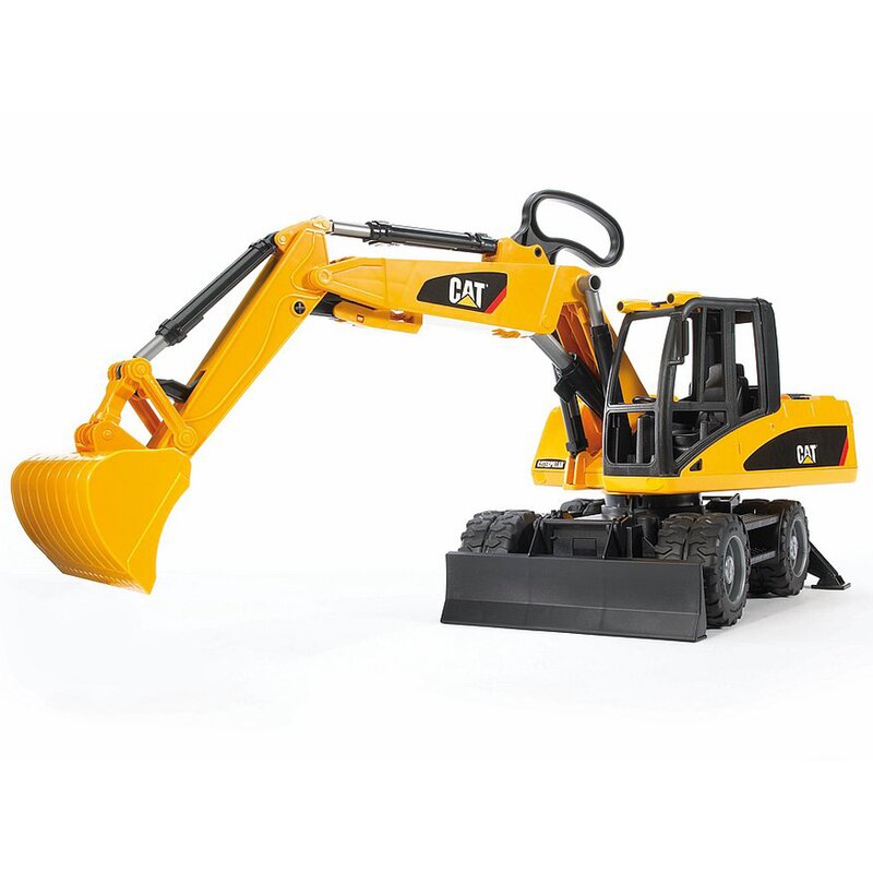 Bruder - excavator , pe roti cat